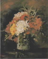 Vase avec œillets